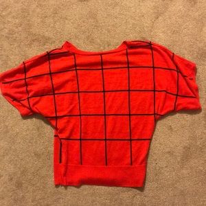 Red and black sweater